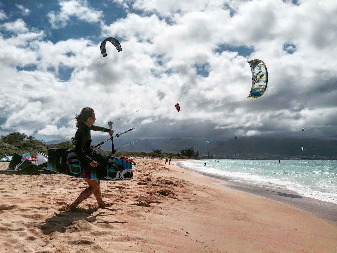 Lana Kiteboarding lesson kitebeach Maui